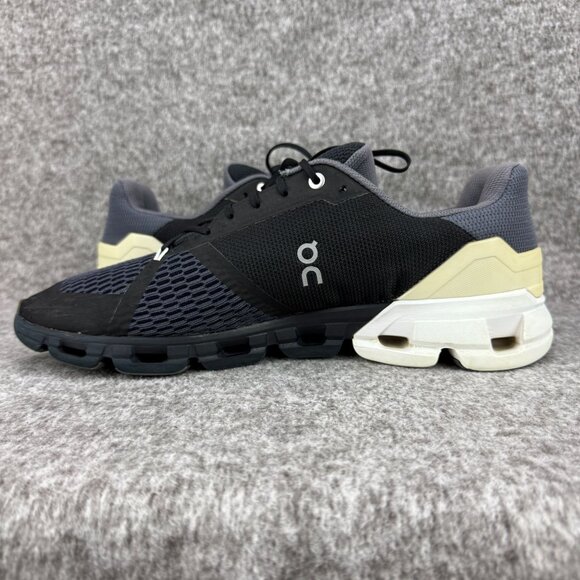 ✅On Cloudflyer Mens 11.5M Athletic Running Sneakers Black/Blue/Gray✅ No Insoles - Picture 8 of 12